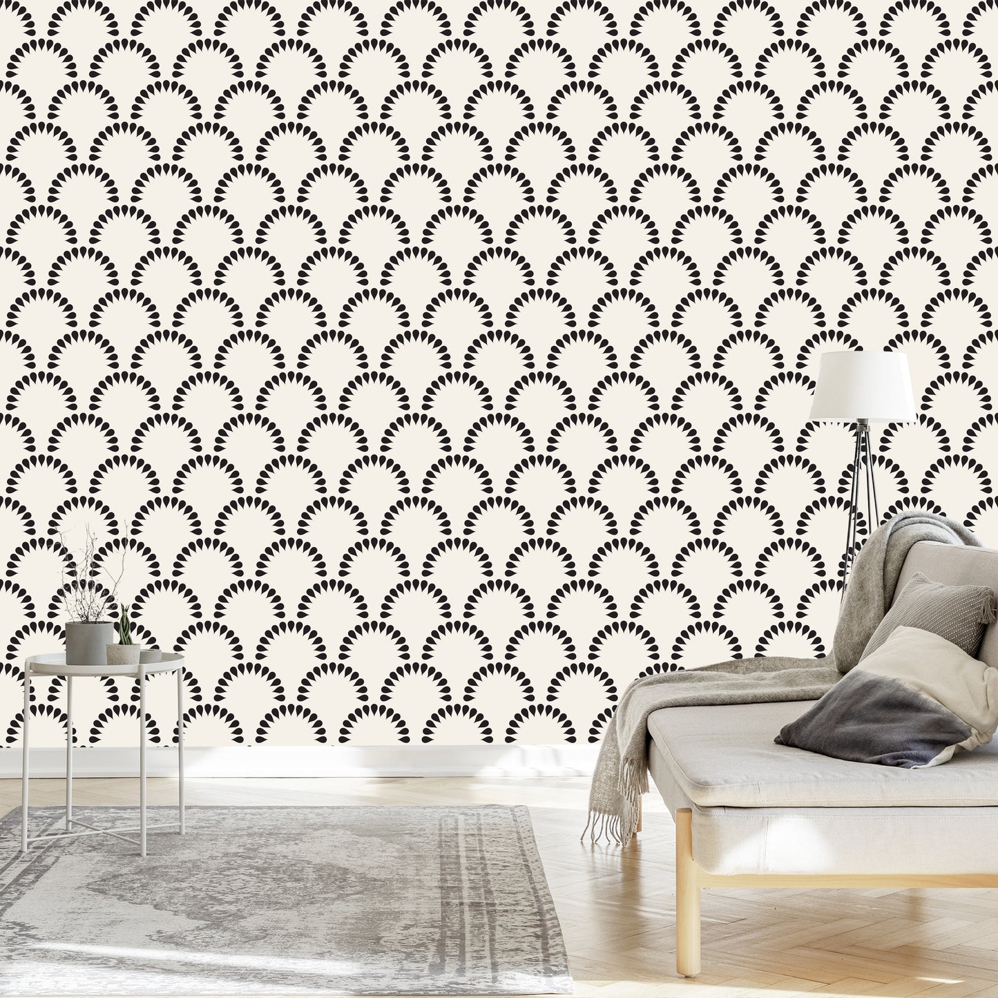 Wallpaper Geometric Flowers