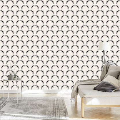 Wallpaper Geometric Flowers