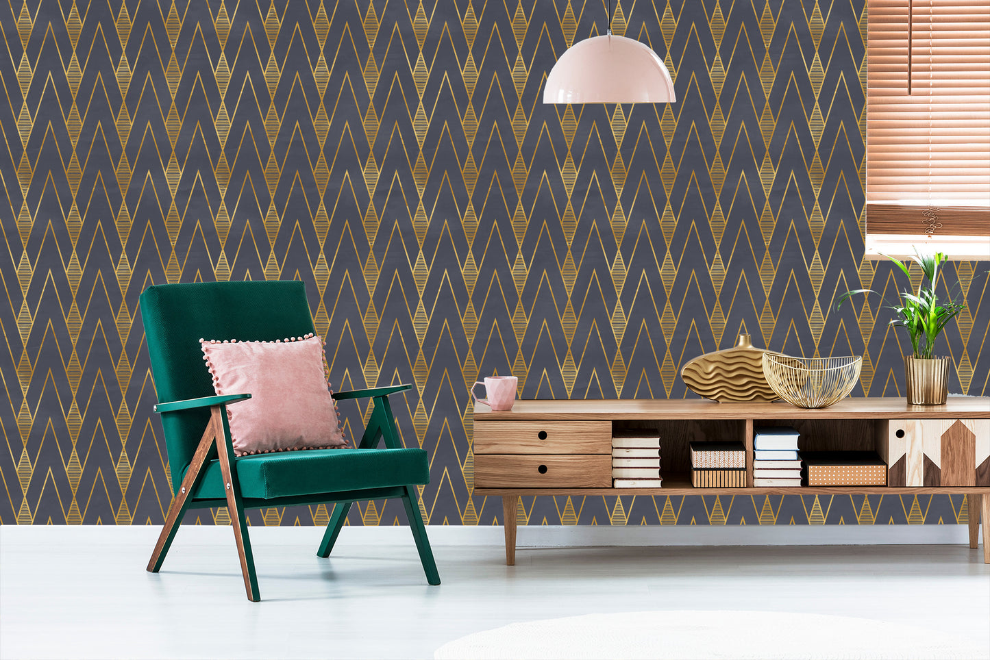Wallpaper Modern Geometric Pattern