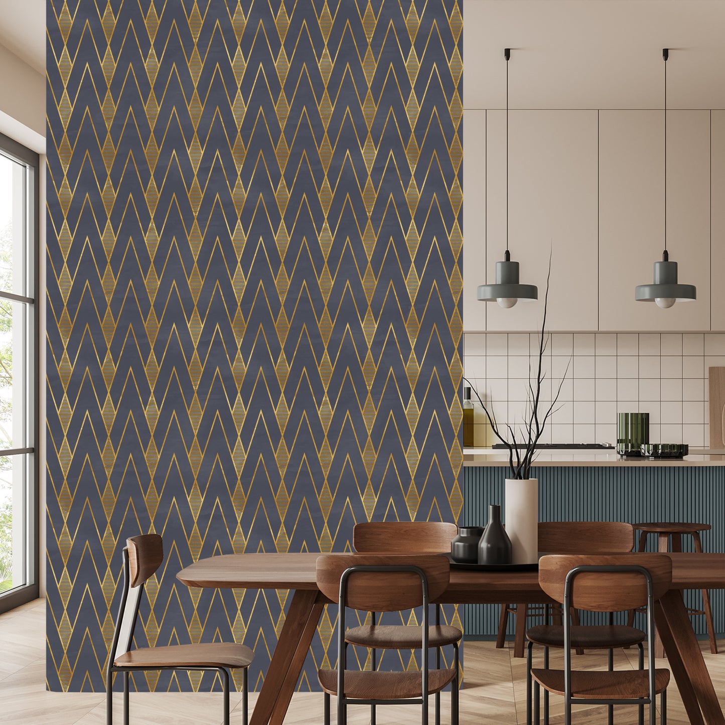 Wallpaper Modern Geometric Pattern