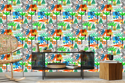 Wallpaper For Kids - Fun Safari Animals