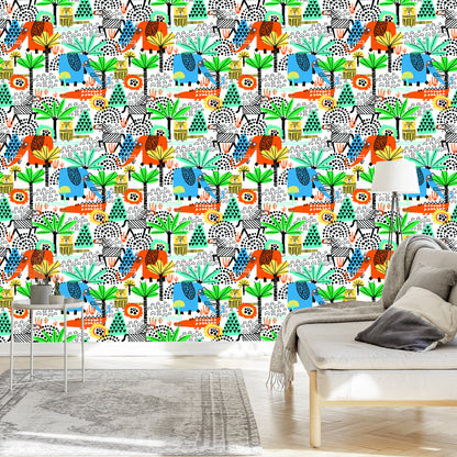 Wallpaper For Kids - Fun Safari Animals