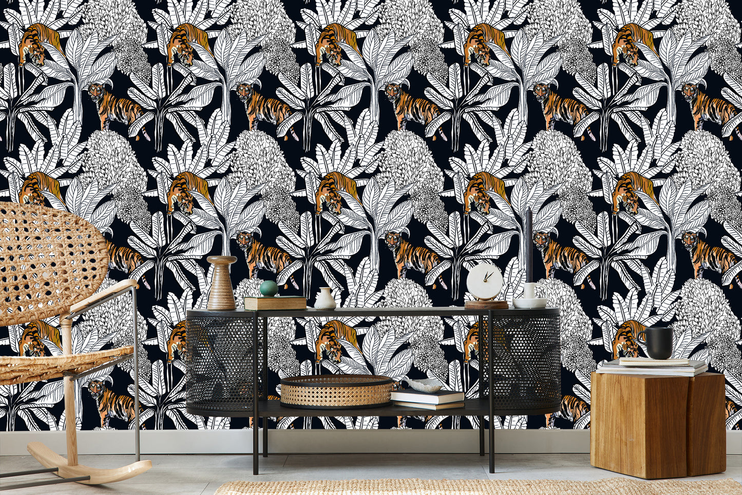 Wallpaper Tigers And Plants