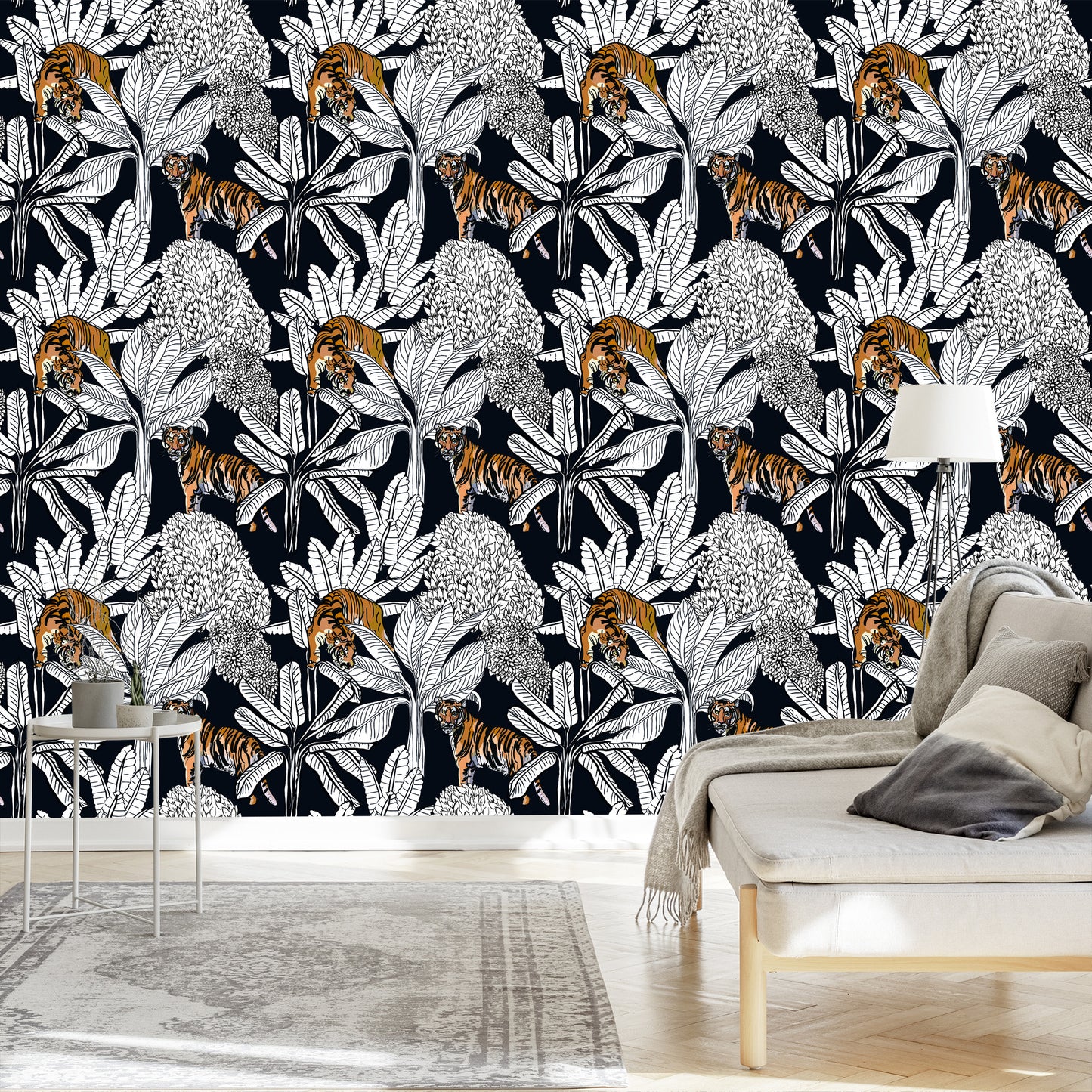 Wallpaper Tigers And Plants