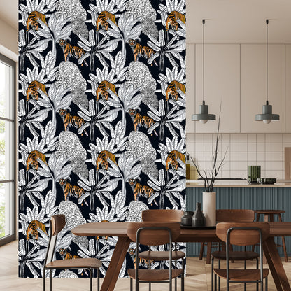 Wallpaper Tigers And Plants