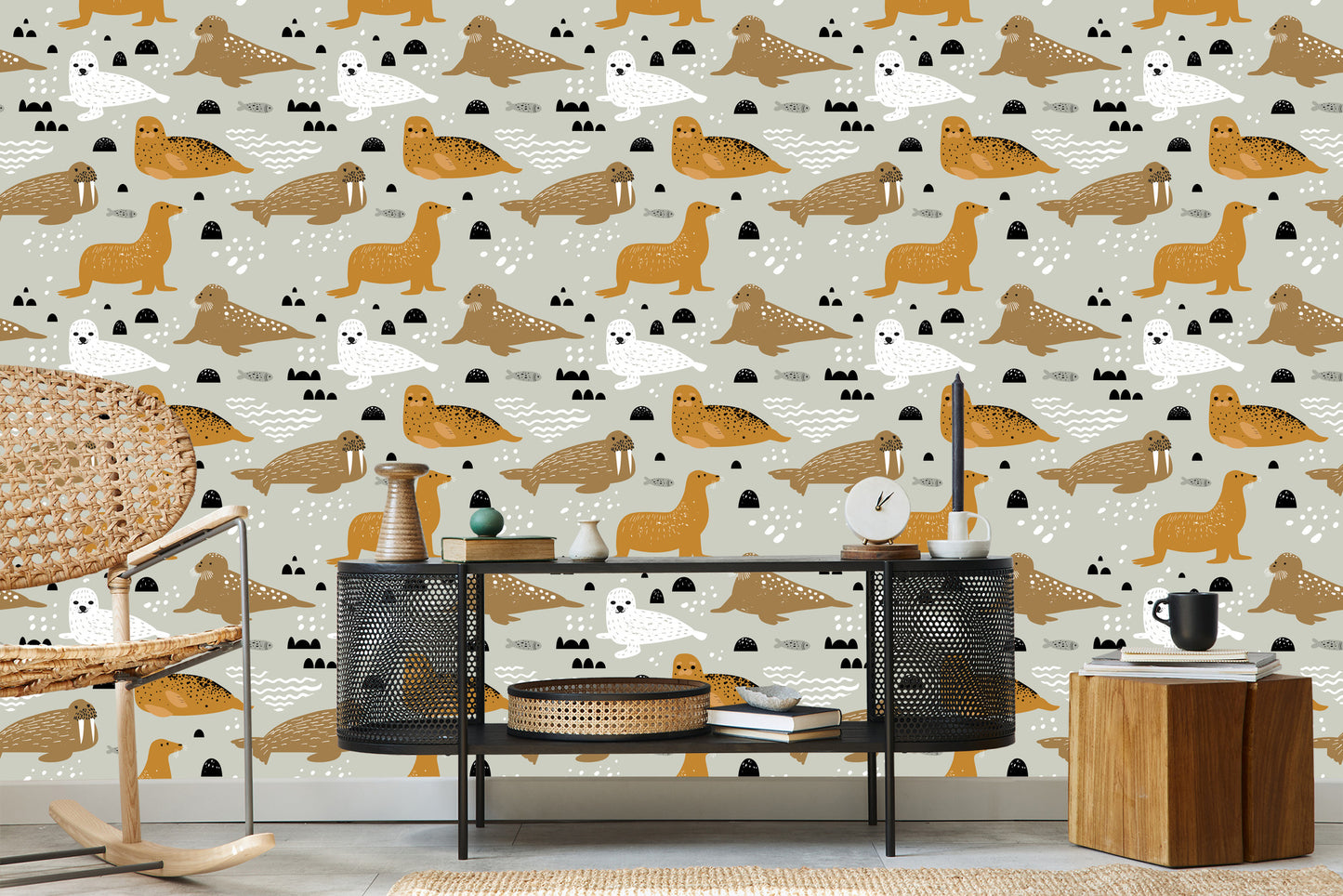 Wallpaper For Children - Seals And Walruses