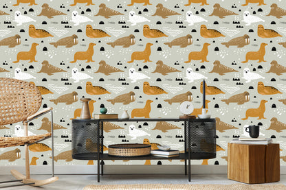 Wallpaper For Children - Seals And Walruses
