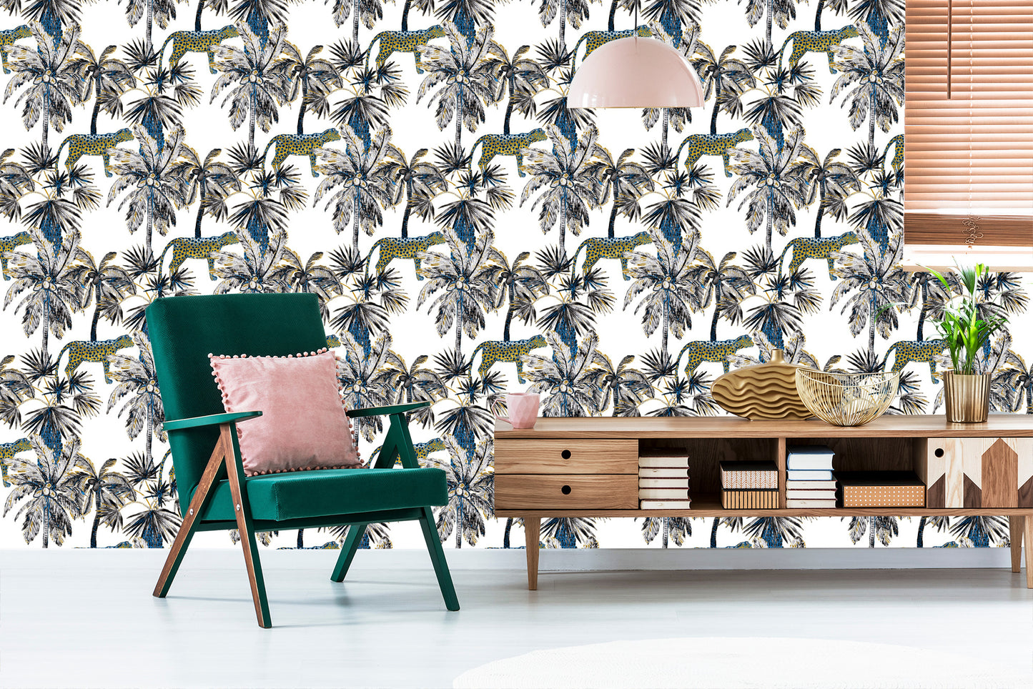 Wallpaper Wild Cats And Palms