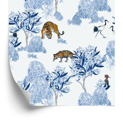 Wallpaper Birds And Tigers Trees
