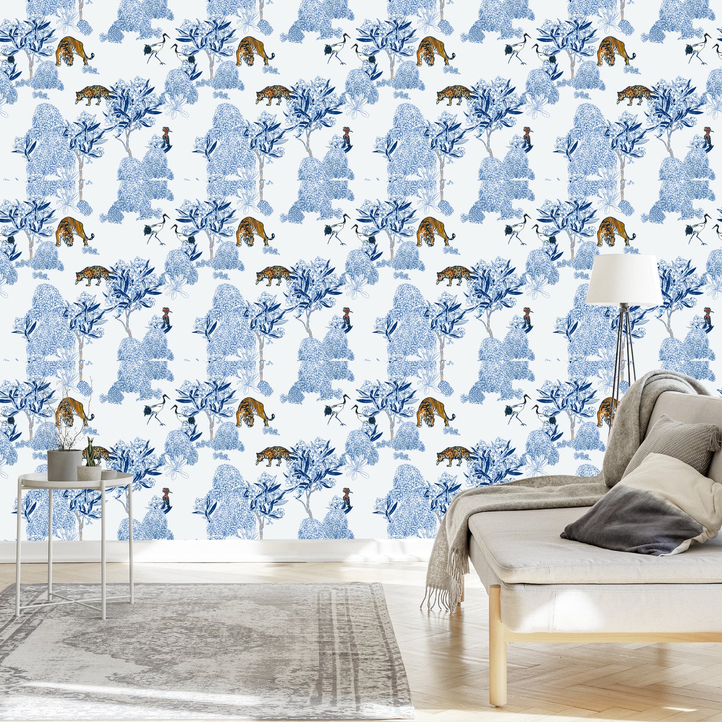 Wallpaper Birds And Tigers Trees