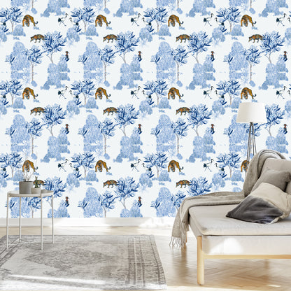 Wallpaper Birds And Tigers Trees