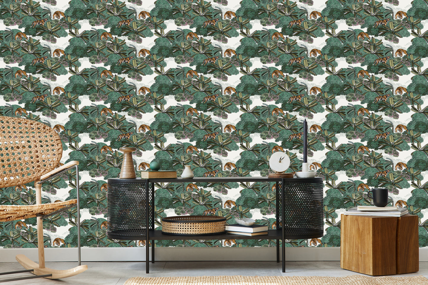 Wallpaper Tigers And Plants