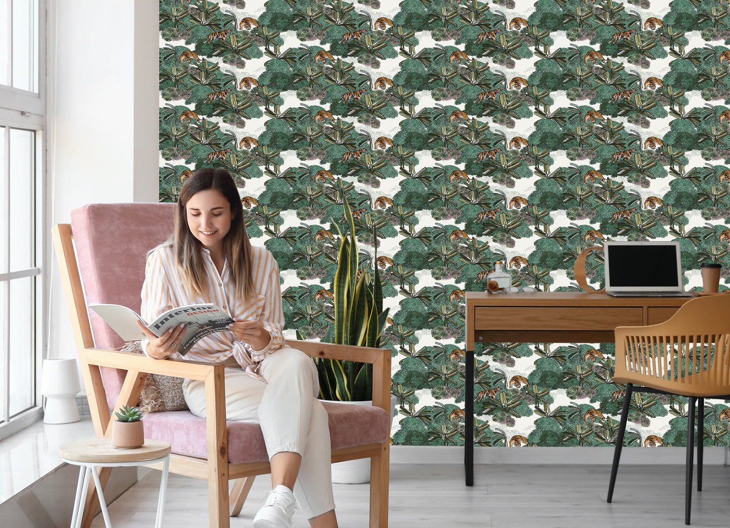 Wallpaper Tigers And Plants