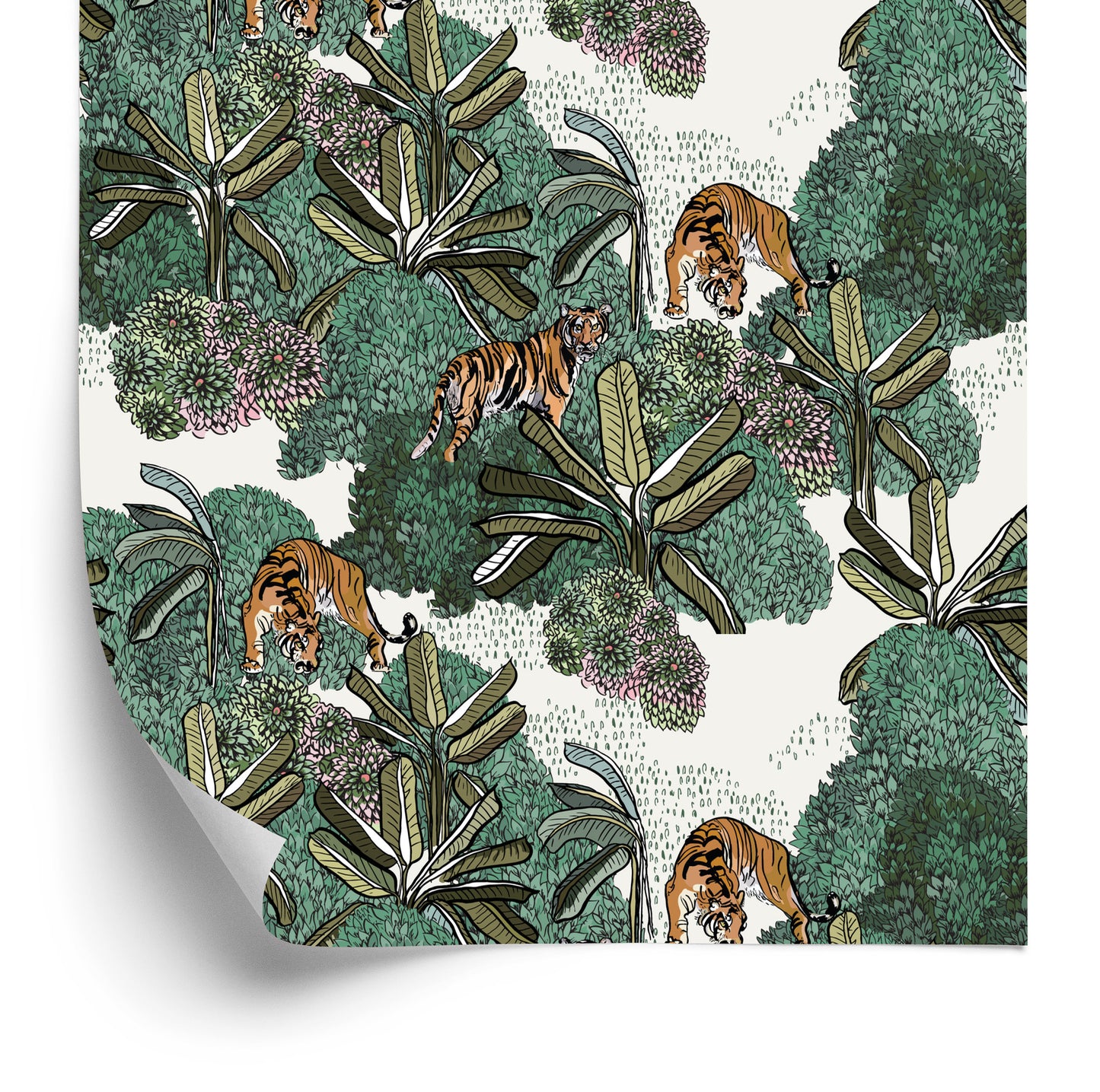 Wallpaper Tigers And Plants