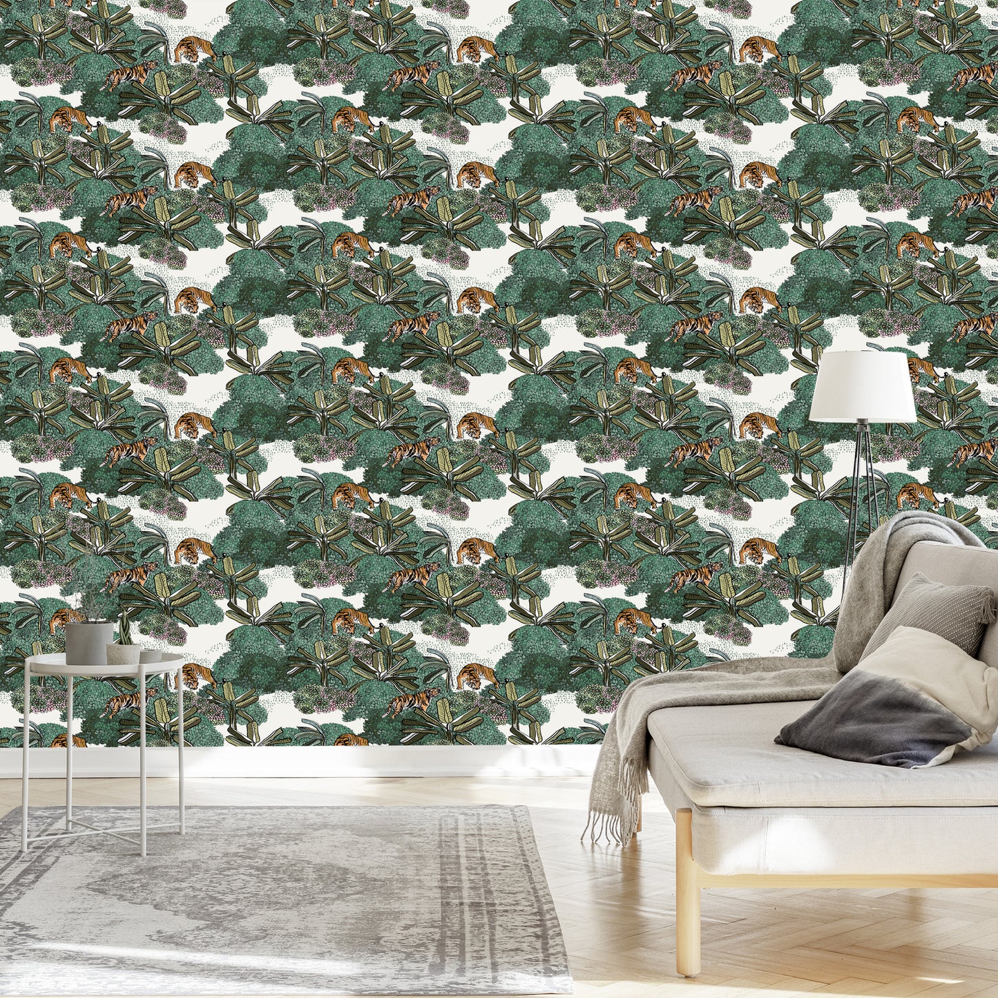 Wallpaper Tigers And Plants
