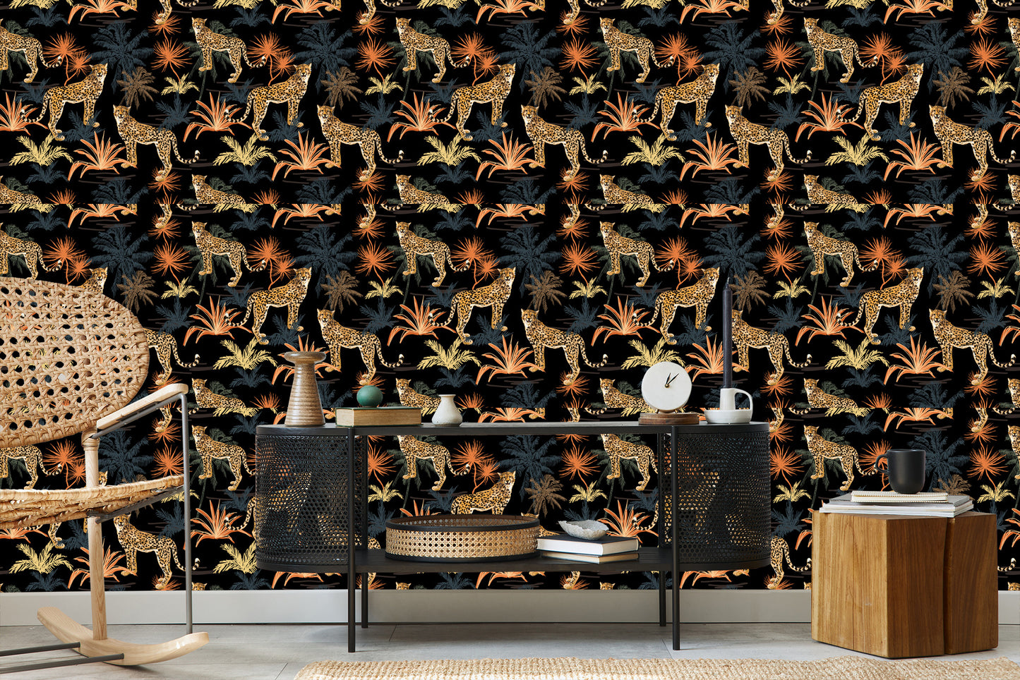Wallpaper Wild Cats And Trees