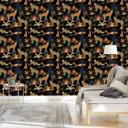 Wallpaper Wild Cats And Trees