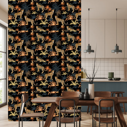 Wallpaper Wild Cats And Trees