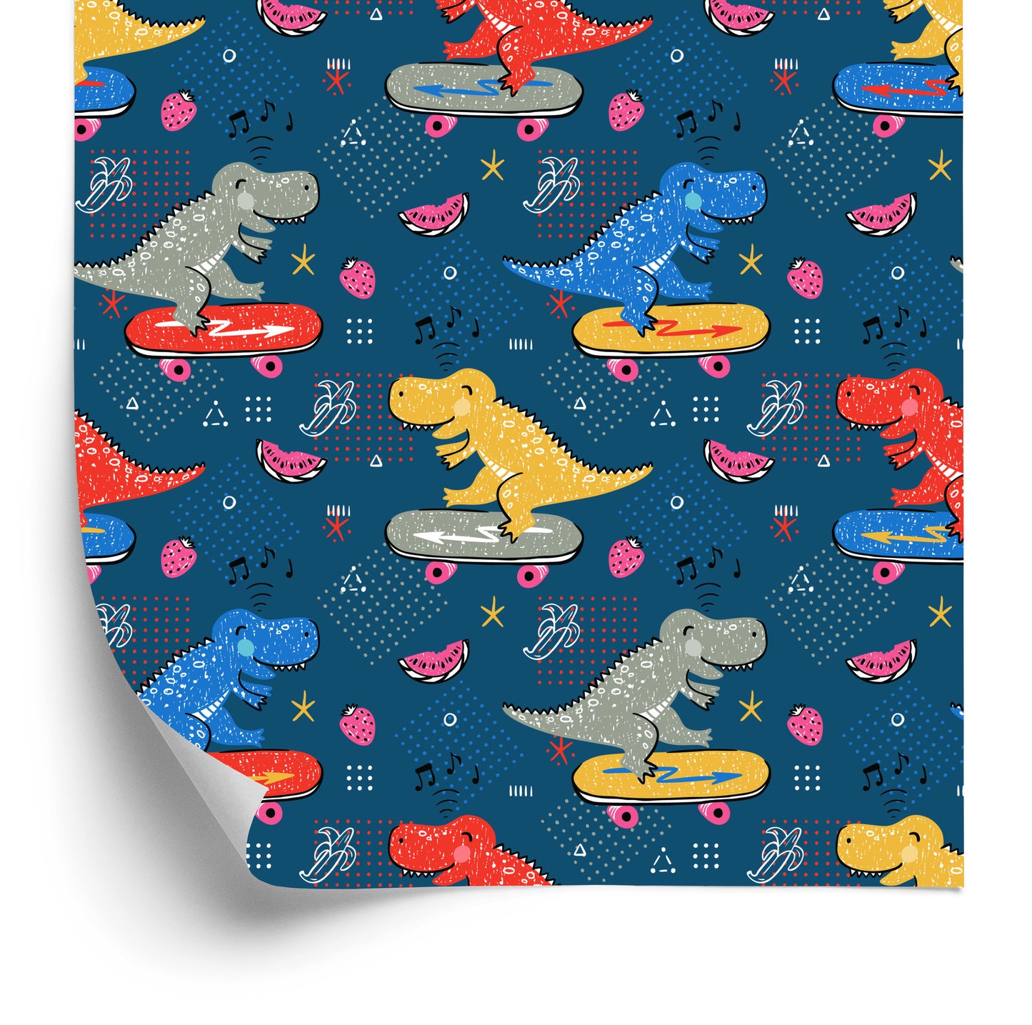 Wallpaper Skateboards Crocodiles For A Child's Room