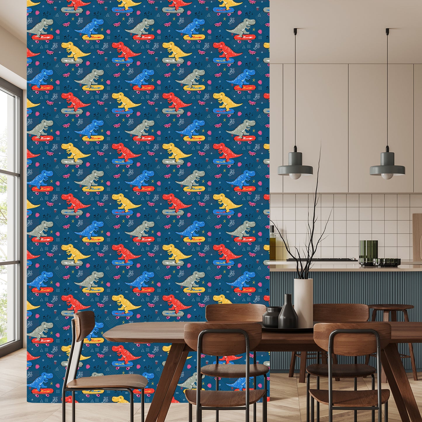 Wallpaper Skateboards Crocodiles For A Child's Room