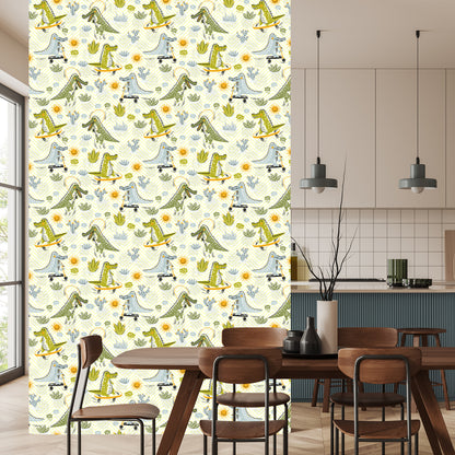 Wallpaper For Kids, Crocodiles, Cacti, Skateboards