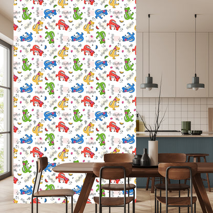 Wallpaper Colorful Crocodile Notes For A Child's Room