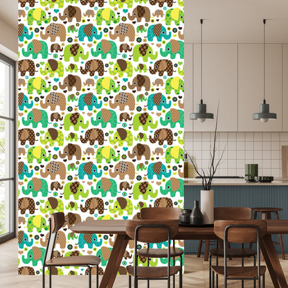 Wallpaper For Children, Elephants, Animals, Flowers, Hearts