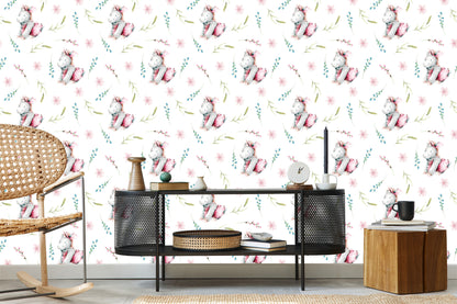 Wallpaper Unicorns Painted With Watercolor