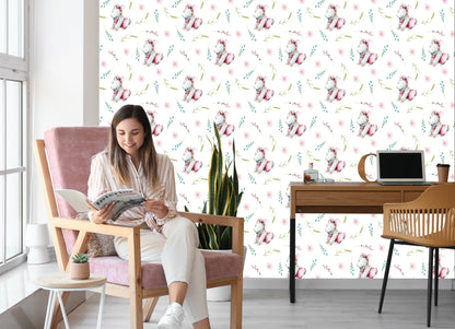 Wallpaper Unicorns Painted With Watercolor