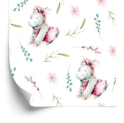 Wallpaper Unicorns Painted With Watercolor