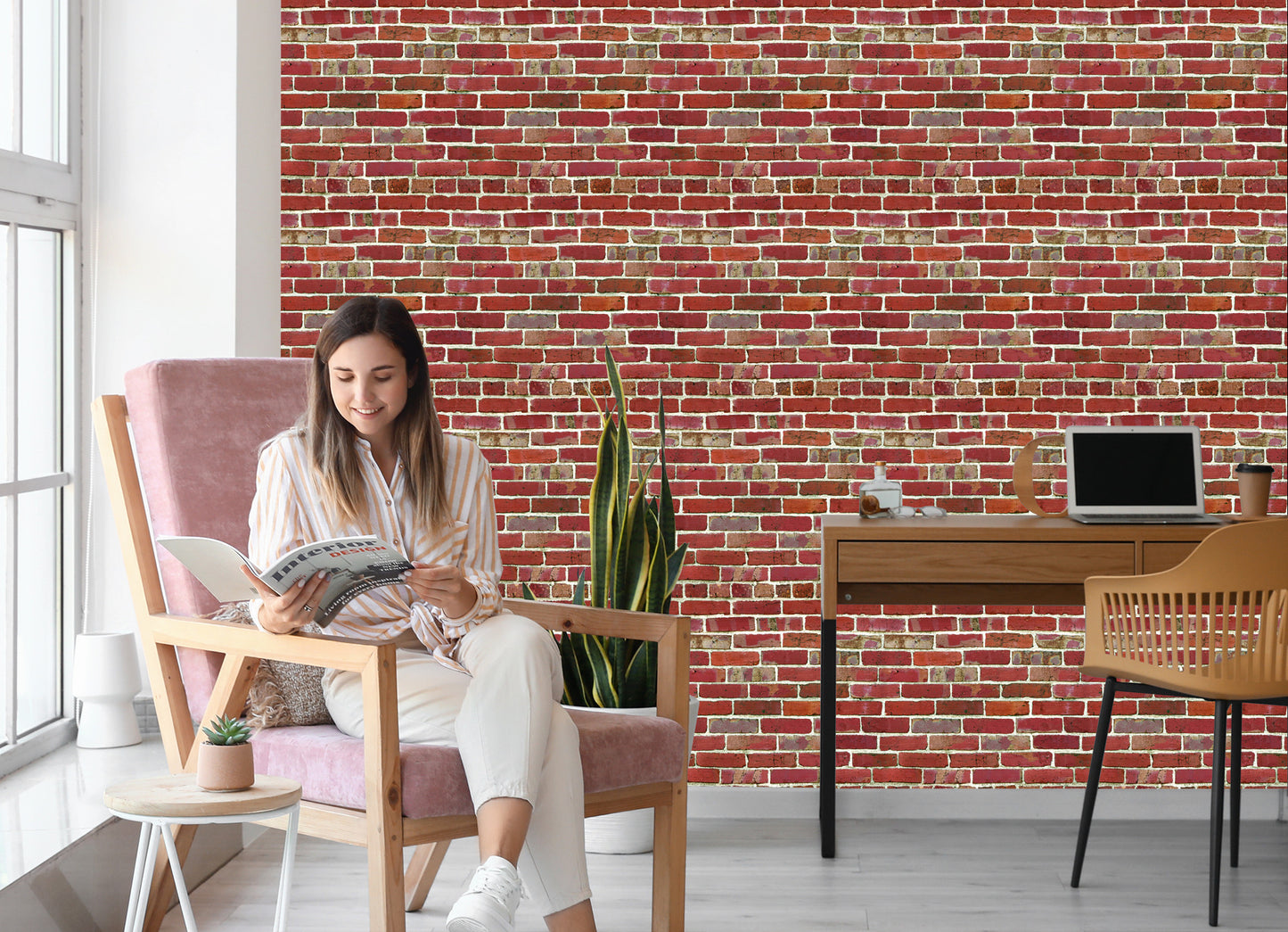 Wallpaper Brick-Wall 3D