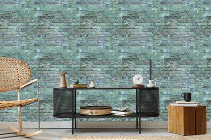 Wallpaper Colorful Bricks - 3D Effect