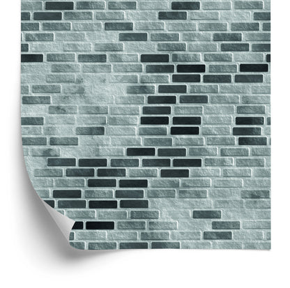 Wallpaper Modern Gray Brick Brick Effect 3D