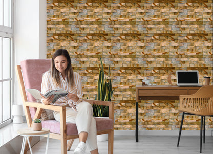 Wallpaper Decorative Stone Brick
