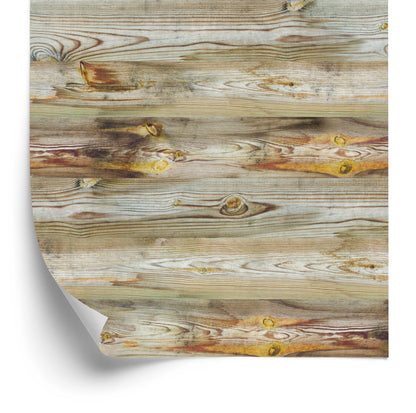Wallpaper Horizontal Wooden Planks