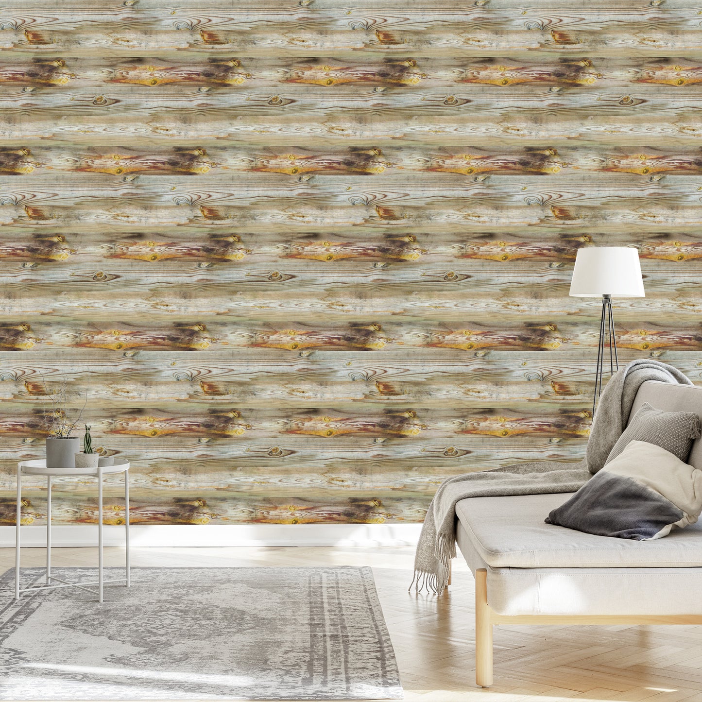 Wallpaper Horizontal Wooden Planks