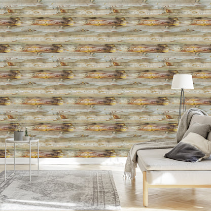 Wallpaper Horizontal Wooden Planks