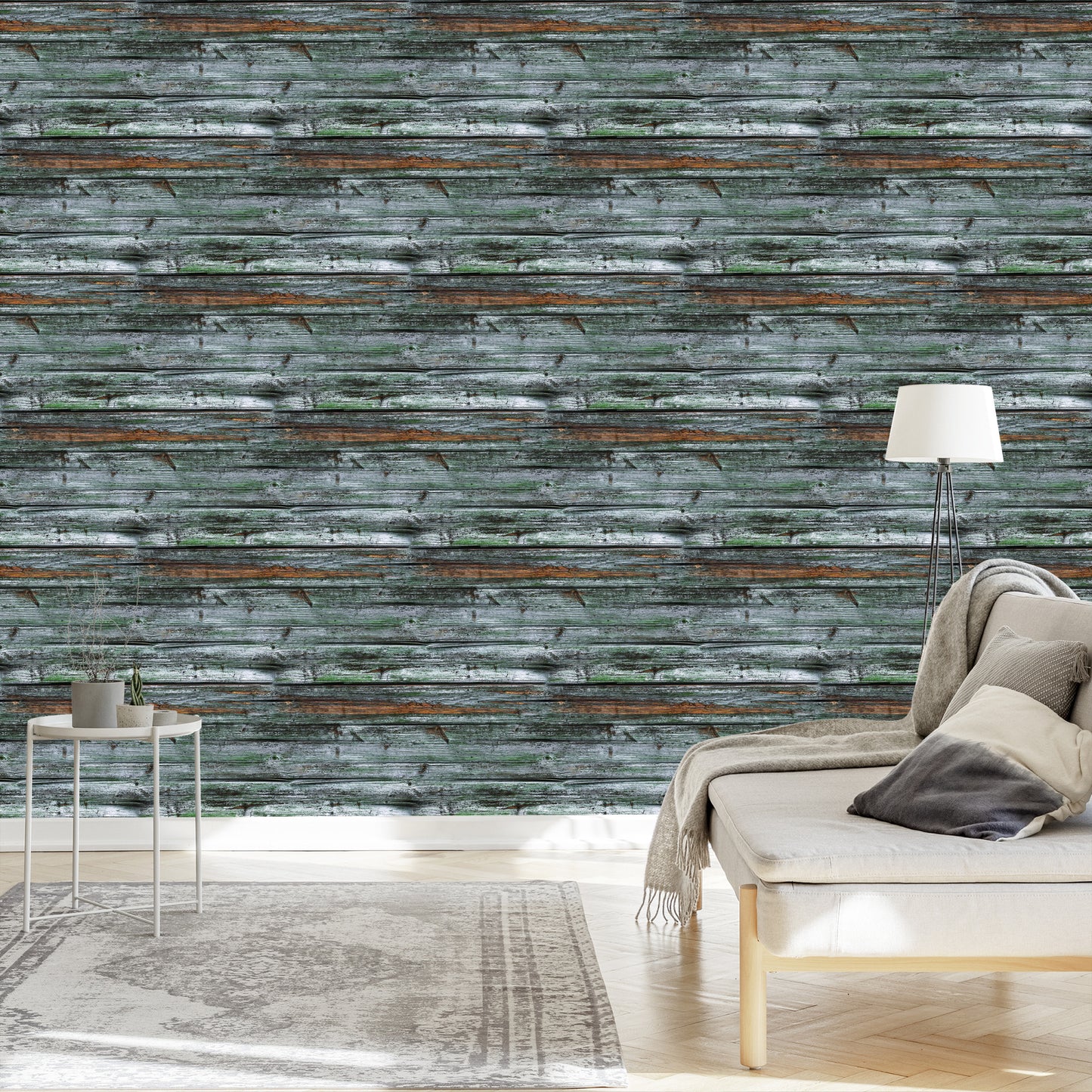 Wallpaper Shades Of Gray Wooden Planks