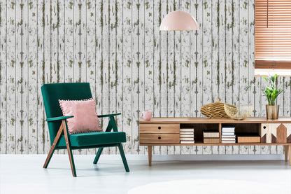 Wallpaper Retro Wooden Planks