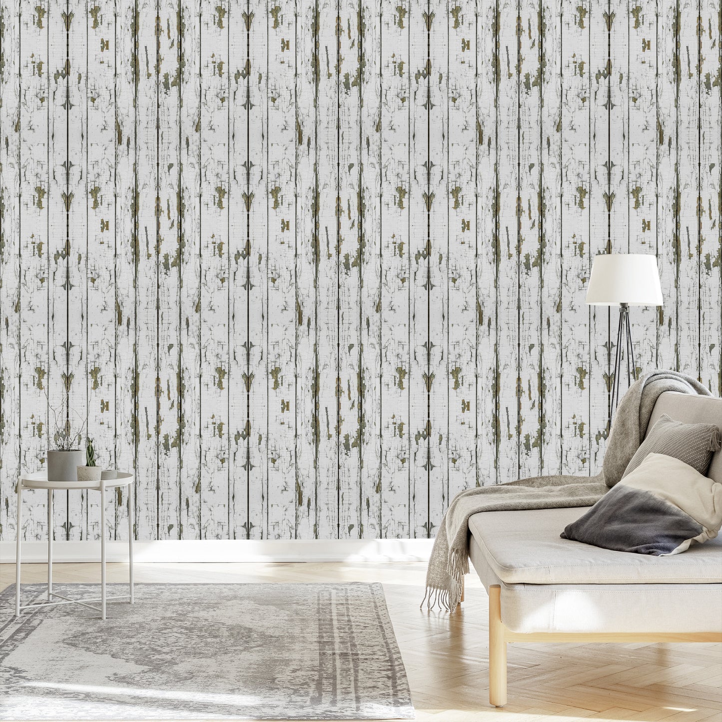 Wallpaper Retro Wooden Planks