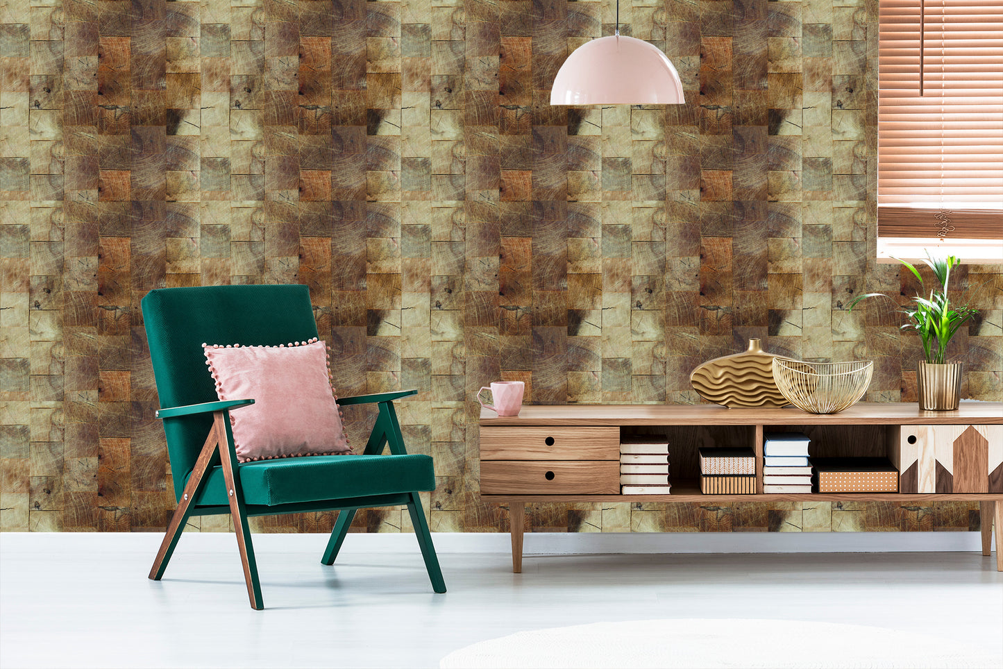 Wallpaper Wood Imitation