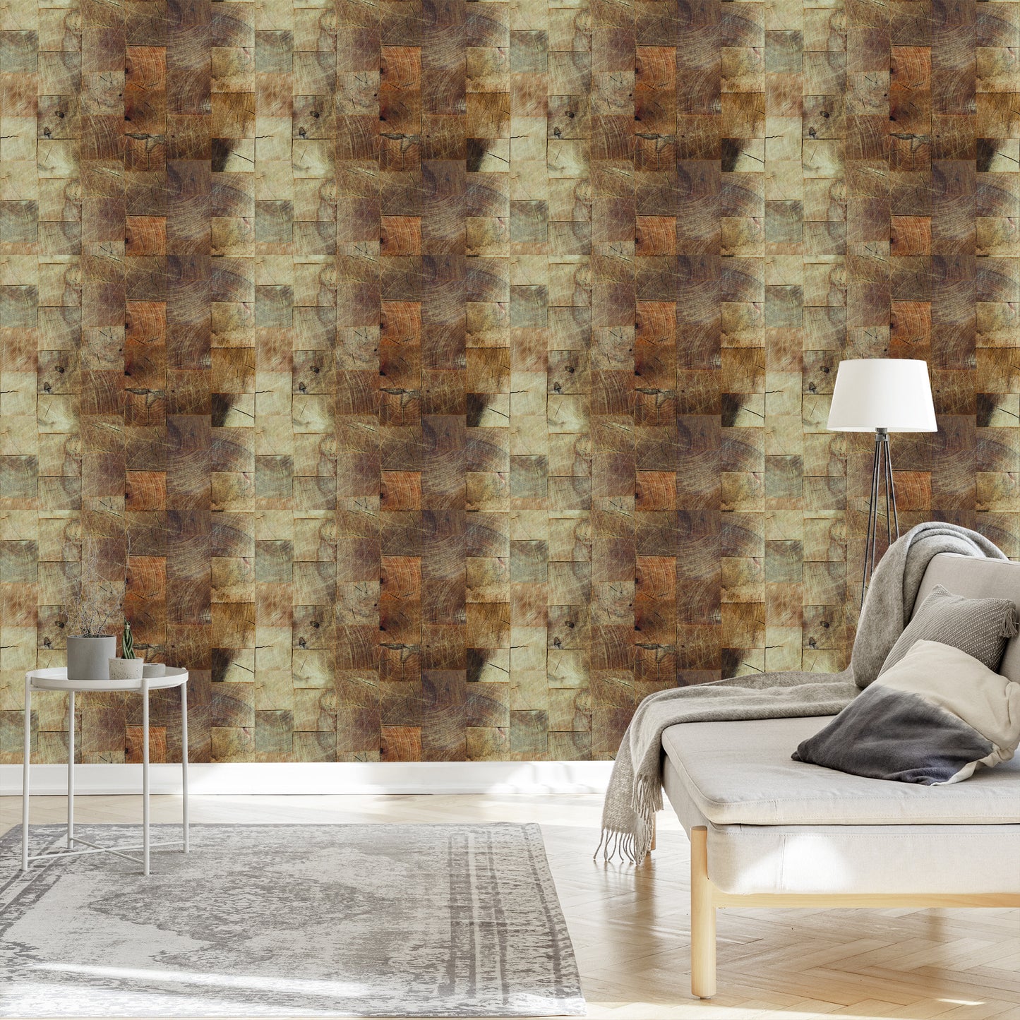 Wallpaper Wood Imitation