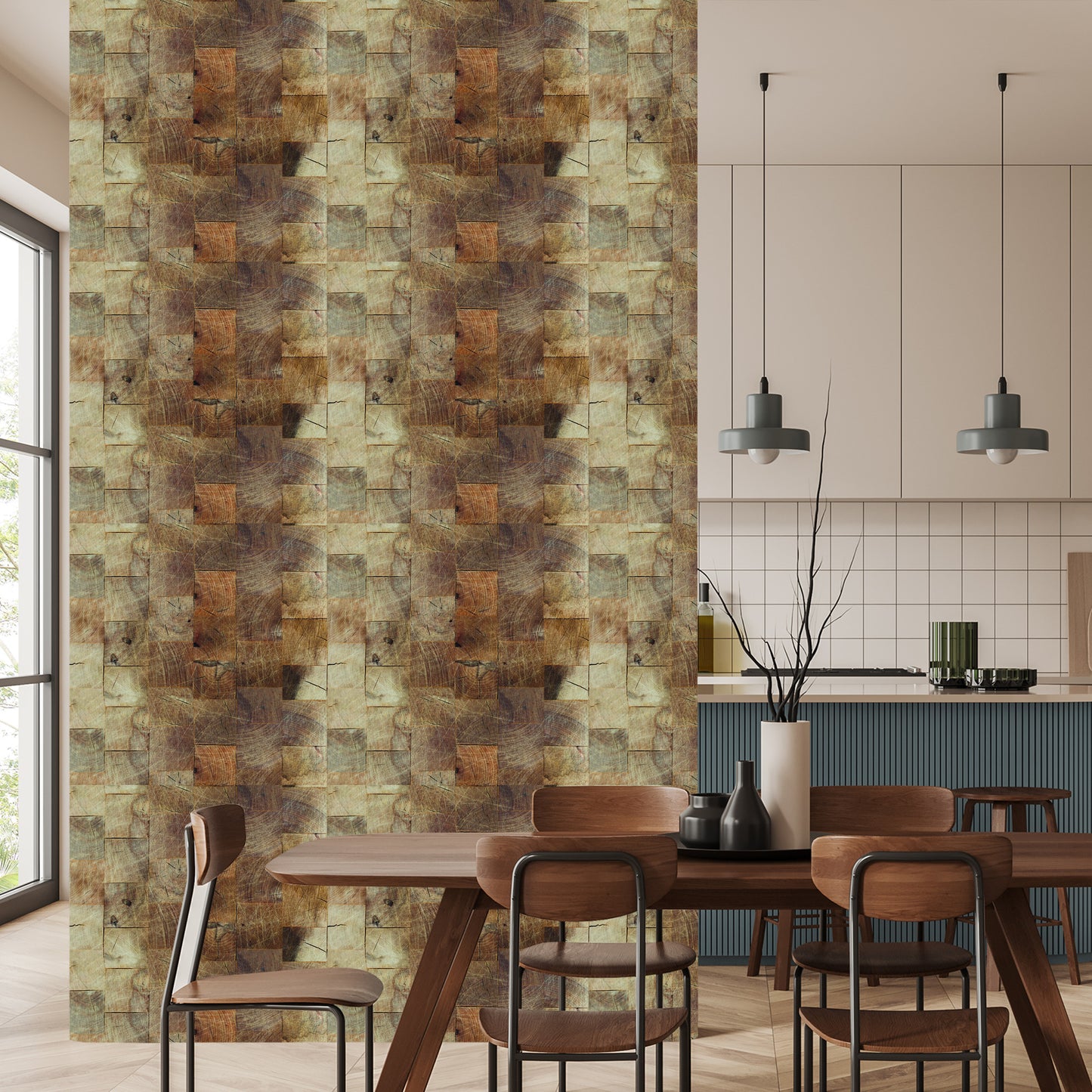 Wallpaper Wood Imitation