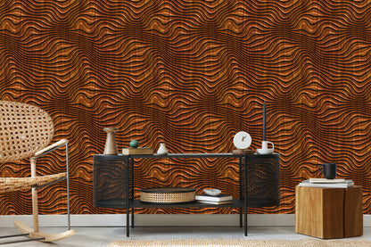 Wallpaper Wooden 3D Pattern