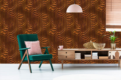 Wallpaper Wooden 3D Pattern