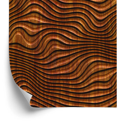 Wallpaper Wooden 3D Pattern