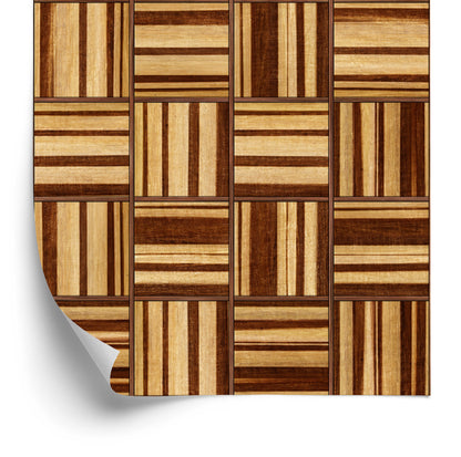 Wallpaper Wooden Mosaic