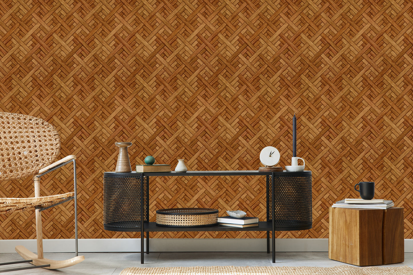 Wallpaper Wooden Plank Imitation