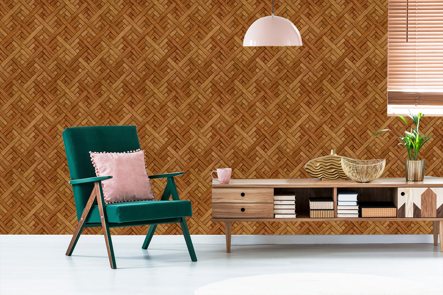 Wallpaper Wooden Plank Imitation