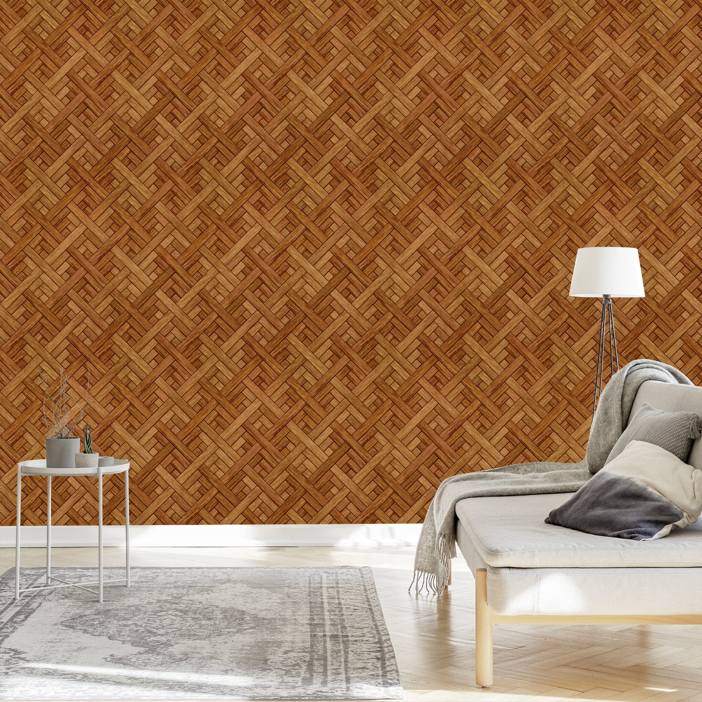 Wallpaper Wooden Plank Imitation